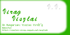 virag viszlai business card